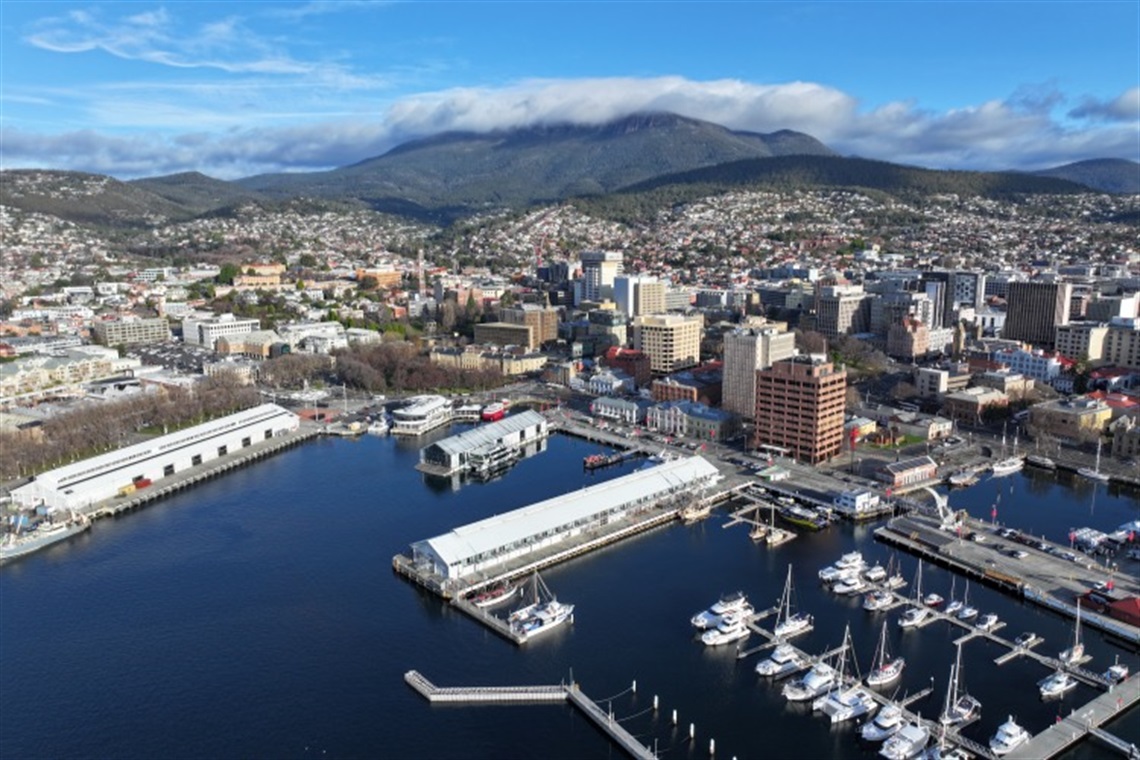 Taxi service travelling through Hobart Tasmania