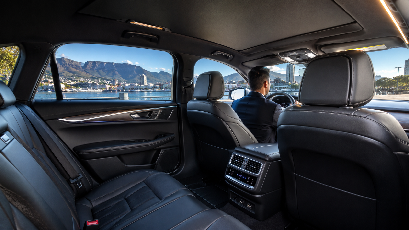 Clean and comfortable premium taxi interior